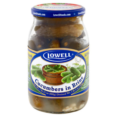 Lowell Cucumbers in Brine, 1 lb 15 oz