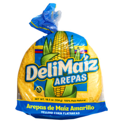 DeliMaiz Arepas Yellow Corn Flatbread, 18.5 oz