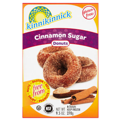 Kinnikinnick Cinnamon Sugar Donuts, 6 count, 9.5 oz