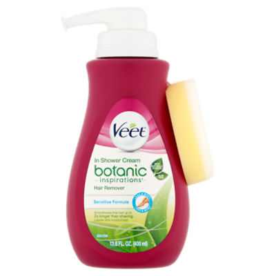 Veet Botanic Inspirations Legs & Body Hair Remover In Shower Cream, 13.5 fl oz
