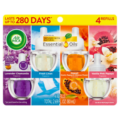 Air Wick Scented Oil Refills, 4 count, 2.69 fl oz
