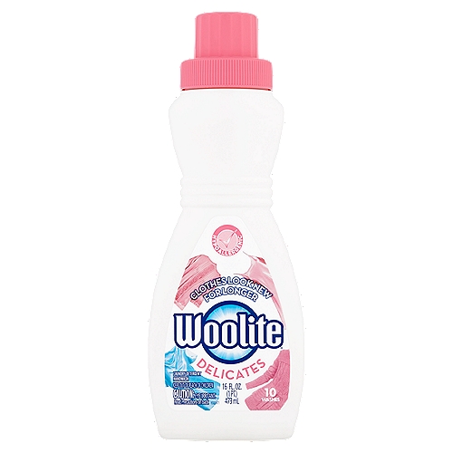 Woolite Delicates Handwash Laundry Detergent, 16 fl oz
Woolite® Delicates Care Detergent Hypoallergenic is gentle on skin, hands and clothes.
• It does not contain bleach, phosphates or enzymes, which can be harsh on your clothes.
• Use on delicate fabrics like silk & wool.*
*Follow instructions for laundering. If a garment is not colorfast, do not wash (test by dipping corner into water).