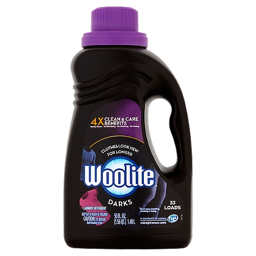 Woolite Darks Midnight Breeze Scent Laundry Detergent, 33 loads, 50 fl oz