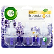 Air Wick Essential Oils Lavender & Chamomile Fragrance Scented Oil Refills, 0.67 fl oz, 3 count