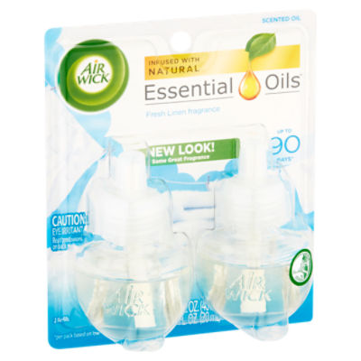 Air Wick Essential Oils Fresh Linen Fragrance Scented Oil Refills