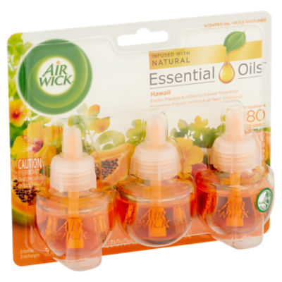 Air Wick Essential Hawaii Scented Oil Refills, 0.67 fl oz, 3 count