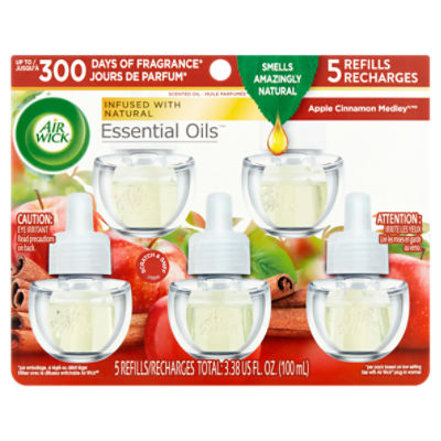 Air Wick Scented Oil - Refill Apple Cinnamon Medley 5 Ct. (Pack of 2)