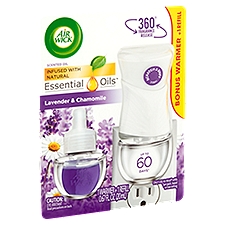 Air Wick Lavender & Chamomile Scented Oil Warmer + Refill, 0.67 fl oz