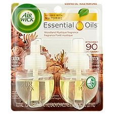 Air Wick Essential Oils Scented Oil Refills, Woodland Mystique Fragrance, 2 Each