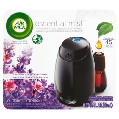 Air Wick Essential Mist Lavender & Almond Blossom Fragrance Mist Diffuser, 0.67 fl oz, 0.67 Fluid ounce