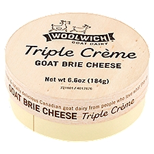 Woolwich Goat Dairy Triple Crème, Goat Brie Cheese, 6.5 Ounce