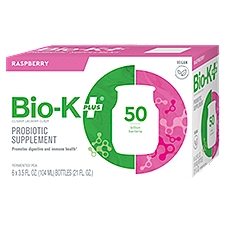 Bio-K+ Fermented Pea Probiotic - Raspberry - 50B- 6 pack