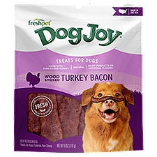 Freshpet Dog Treat, Dog Joy Wood Smoked Turkey Bacon Treat 3 oz Bag, 0.19 Pound