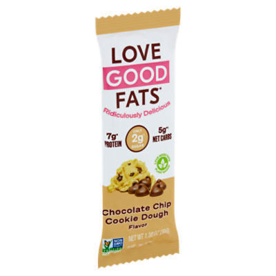 Love Good Fats Chocolate Chip Cookie Dough Flavor Snack Bar, 1.38 oz