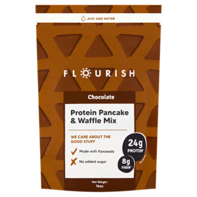Flourish Chocolate Protein Pancake & Waffle Mix, 16 oz