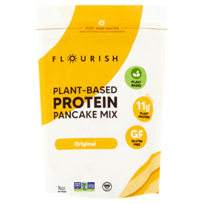 Flourish Original Plant Based Protein Pancake Mix, 16 oz