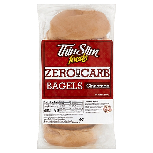 Thin Slim Foods Zero Net Carb Cinnamon Bagels, 12 oz
