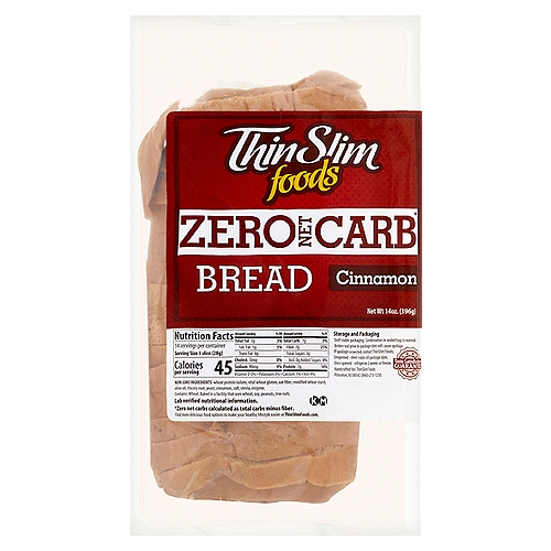ThinSlim Foods Zero Net Carb Cinnamon Bread, 14 oz