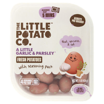 The Little Potato Company Garlic Parsley Fresh Creamer Potatoes with Seasoning Pack, 1 lb