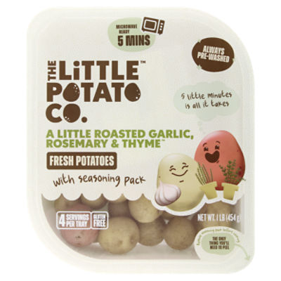 The Little Potato Company Garlic Rosemary & Thyme Fresh Potatoes with Seasoning Pack, 1 lb, 16 Ounce