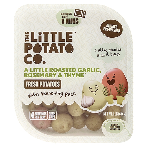 The Little Potato Company Garlic Rosemary & Thyme Fresh Potatoes with Seasoning Pack, 1 lb