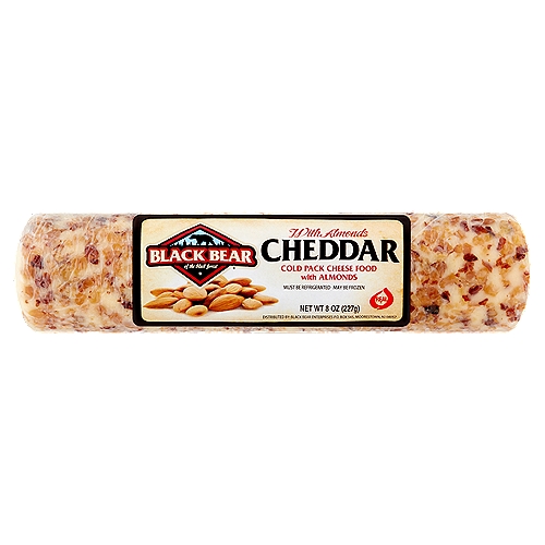 Black Bear Cheddar Cheese Log with Almonds, 8 oz
Cold Pack Cheese Food with Almonds