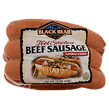 Black Bear Hot Smoked Beef Sausage, 5 count, 16 oz, 16 Ounce