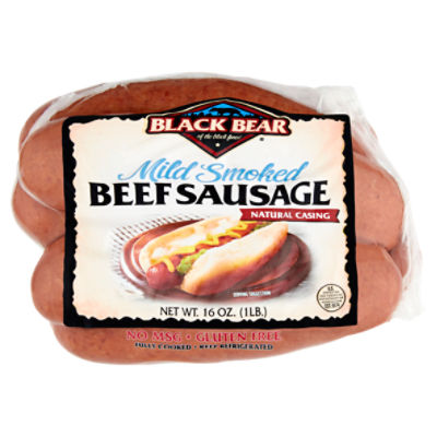 Black Bear Mild Smoked Beef Sausage, 16 oz, 16 Ounce