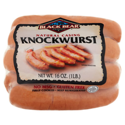 Black Bear Natural Casing Knockwurst, 6 count, 16 oz