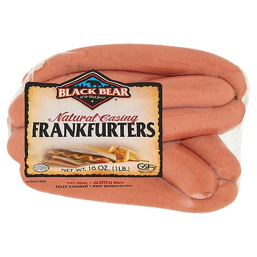 Black Bear Natural Casing Frankfurters, 16 oz
