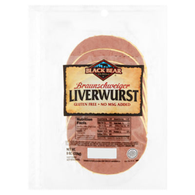 Black Bear Braunschweiger Liverwurst, 8 oz