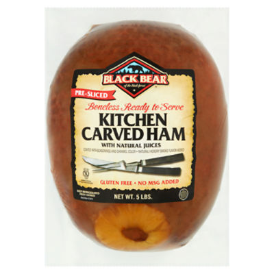 Black Bear Pre-Sliced Kitchen Carved Ham, 3 lbs, 3 Pound