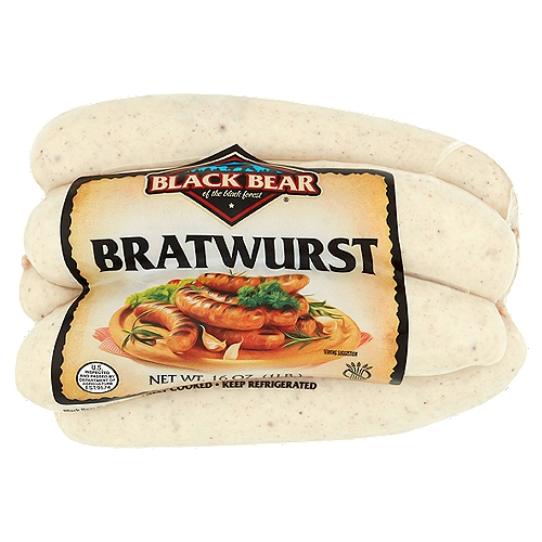 Black Bear Bratwurst Sausage, 5 count, 16 oz