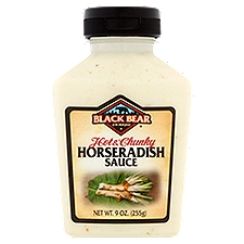 Black Bear Hot & Chunky, Horseradish Sauce, 9 Ounce