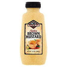 Black Bear Mustard, Spicy Brown, 12 Ounce