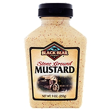 Black Bear  Mustard,  Stone Ground, 9 Ounce