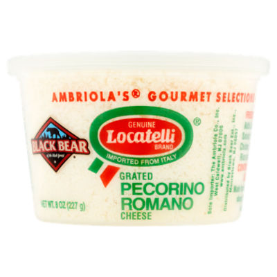 Black Bear Locatelli Grated Pecorino Romano Cheese, 8 oz