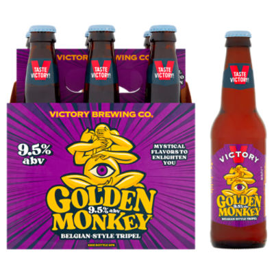 Victory Brewing Co. Golden Monkey Belgian-Style Tripel Beer, 6 count, 12 oz