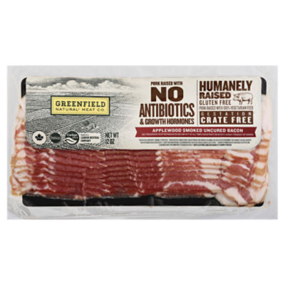 Greenfield Natural Meat Co. Applewood Smoked Uncured Bacon, 12 oz