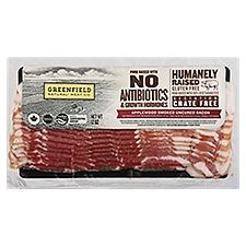 Greenfield Natural Meat Co. Applewood Smoked Uncured, Bacon, 12 Ounce