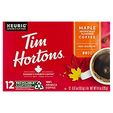 Tim Hortons Medium Roast Maple Coffee,  K-Cup Pods, 4.4 Ounce