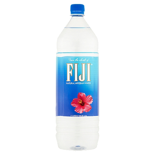1.5L (50.7 oz) bottle of FIJI Water.