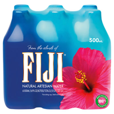 Fiji Natural Artesian Water, 16.9 fl oz, 6 count