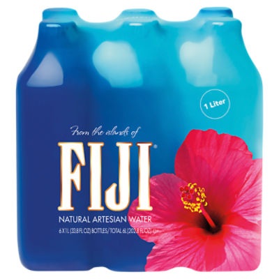 Fiji Natural Artesian Water, 33.8 fl oz, 6 count