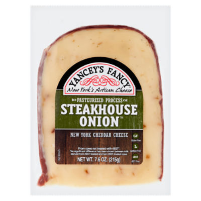 Yancey's Fancy Steakhouse Onion New York Cheddar Cheese, 7.6 oz