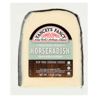 Yancey's Fancy Pasteurized Process Horseradish New York Cheddar Cheese, 7.6 oz