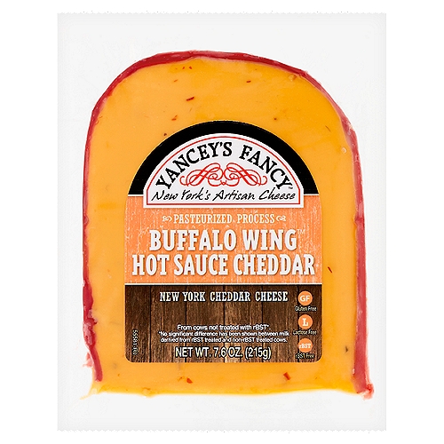 Yancey's Fancy Buffalo Wing Hot Sauce New York Cheddar Cheese, 7.6 oz