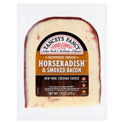 Yancey's Fancy Horseradish & Smoked Bacon New York Cheddar Cheese, 7.6 oz
