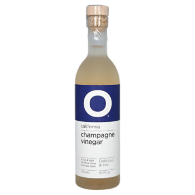 O Olive Oil & Vinegar California Champagne Vinegar 6x300ml (10.1oz) Glass