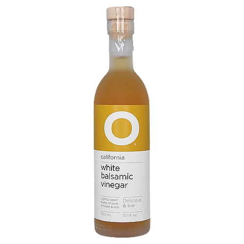 O Olive Oil & Vinegar California White Balsamic Vinegar 6x300ml (10.1oz) Glass